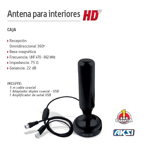 Antena para TV HD AKSI 116113